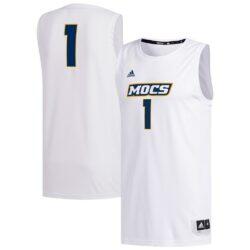 #1 Tennessee Chattanooga Mocs adidas Replica Basketball Jersey - White - Front View