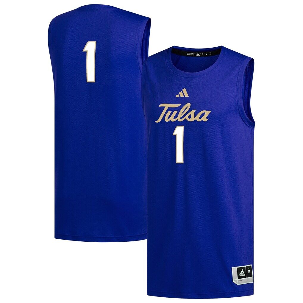 #1 Tulsa Golden Hurricane adidas Replica Basketball Jersey - Royal