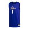 #1 Tulsa Golden Hurricane adidas Replica Basketball Jersey - - Side View