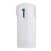 #1 Miami Hurricanes adidas Replica Basketball Jersey - White - Detail View