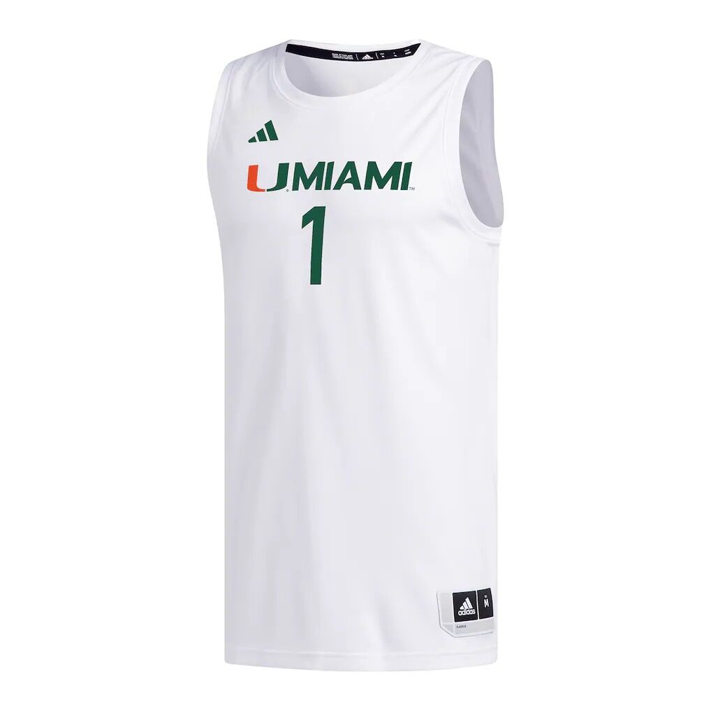 #1 Miami Hurricanes adidas Replica Basketball Jersey