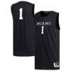 #1 Miami University RedHawks adidas Replica Basketball Jersey - Black - Front View