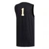 #1 Southern Miss Golden Eagles adidas Replica Basketball Jersey - Black - Detail View
