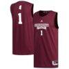 #1 Mississippi State Bulldogs adidas Replica Basketball Jersey - - Front View