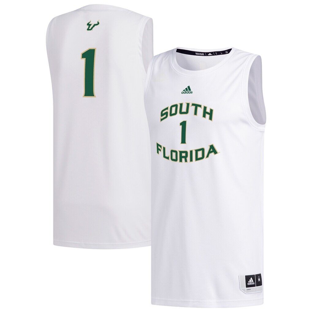 #1 South Florida Bulls adidas Replica Basketball Jersey
