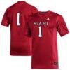 #1 Miami University RedHawks adidas Replica Football Jersey - Red - Front View