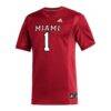 #1 Miami University RedHawks adidas Replica Football Jersey - Red - Side View
