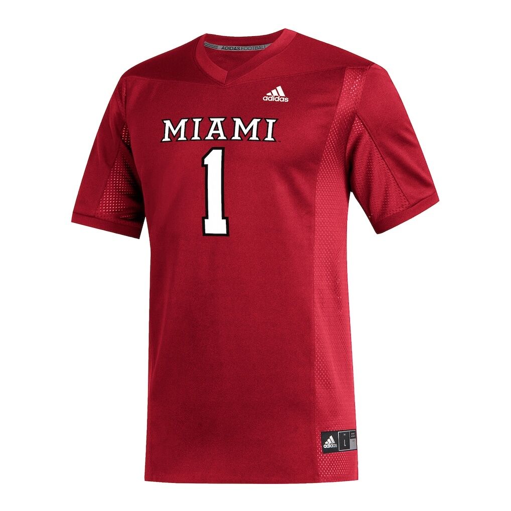 #1 Miami University RedHawks adidas Replica Football Jersey