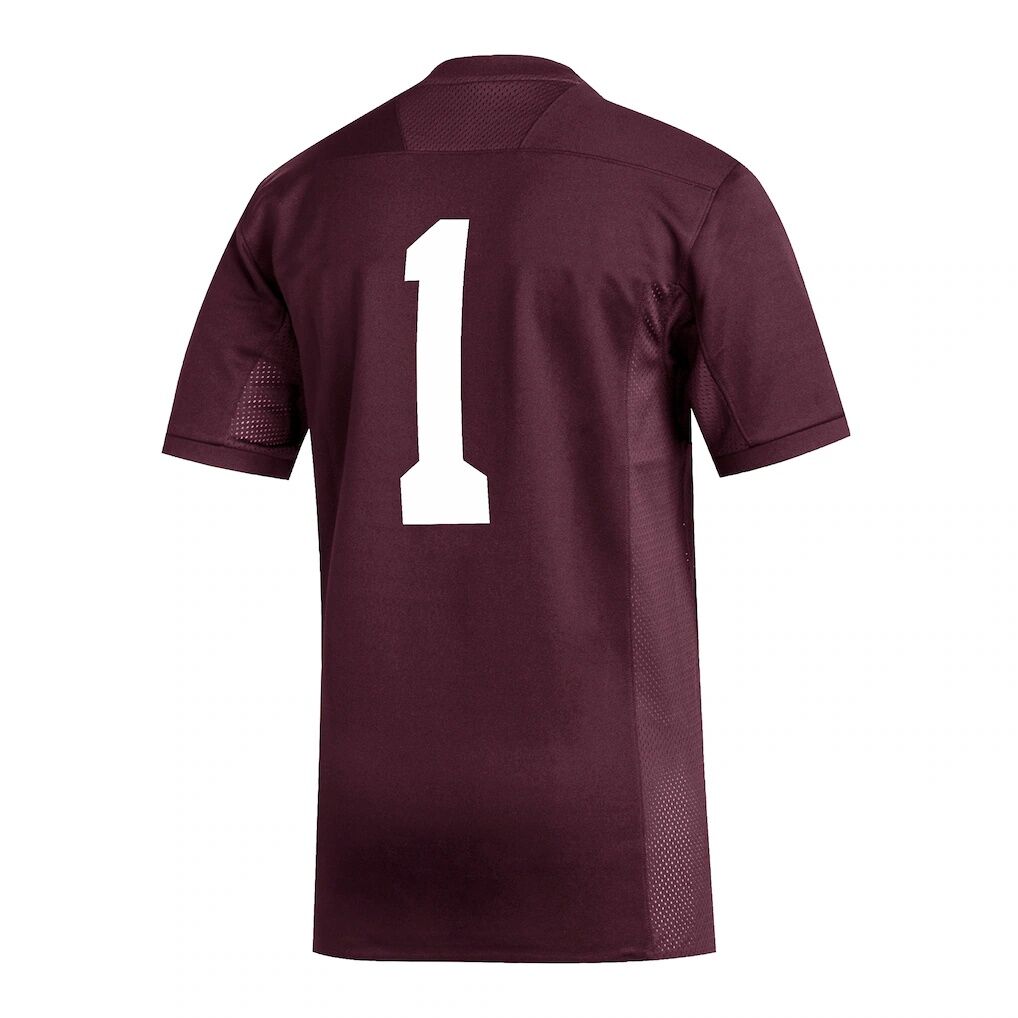 #1 Mississippi State Bulldogs adidas Replica Football Jersey - Maroon