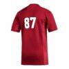 #87 NC State Wolfpack adidas Replica Football Jersey - Red - Detail View