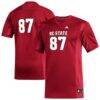 #87 NC State Wolfpack adidas Replica Football Jersey - Red - Front View