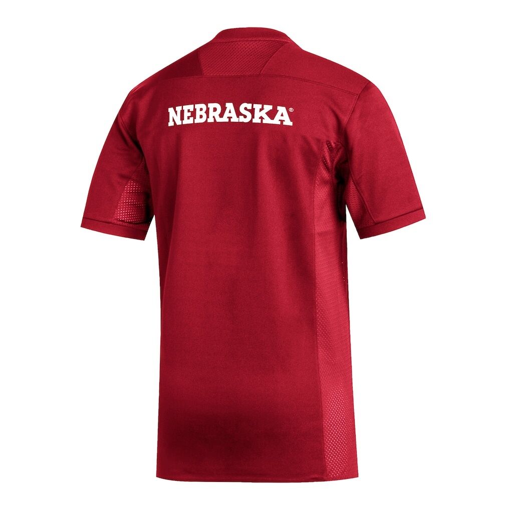 #1 Nebraska Huskers adidas Replica Football Jersey - Scarlet