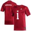 #1 Nebraska Huskers adidas Replica Football Jersey - - Front View