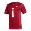 #1 Nebraska Huskers adidas Replica Football Jersey - - Side View