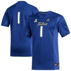#1 Tulsa Golden Hurricane adidas Replica Football Jersey - - Front View