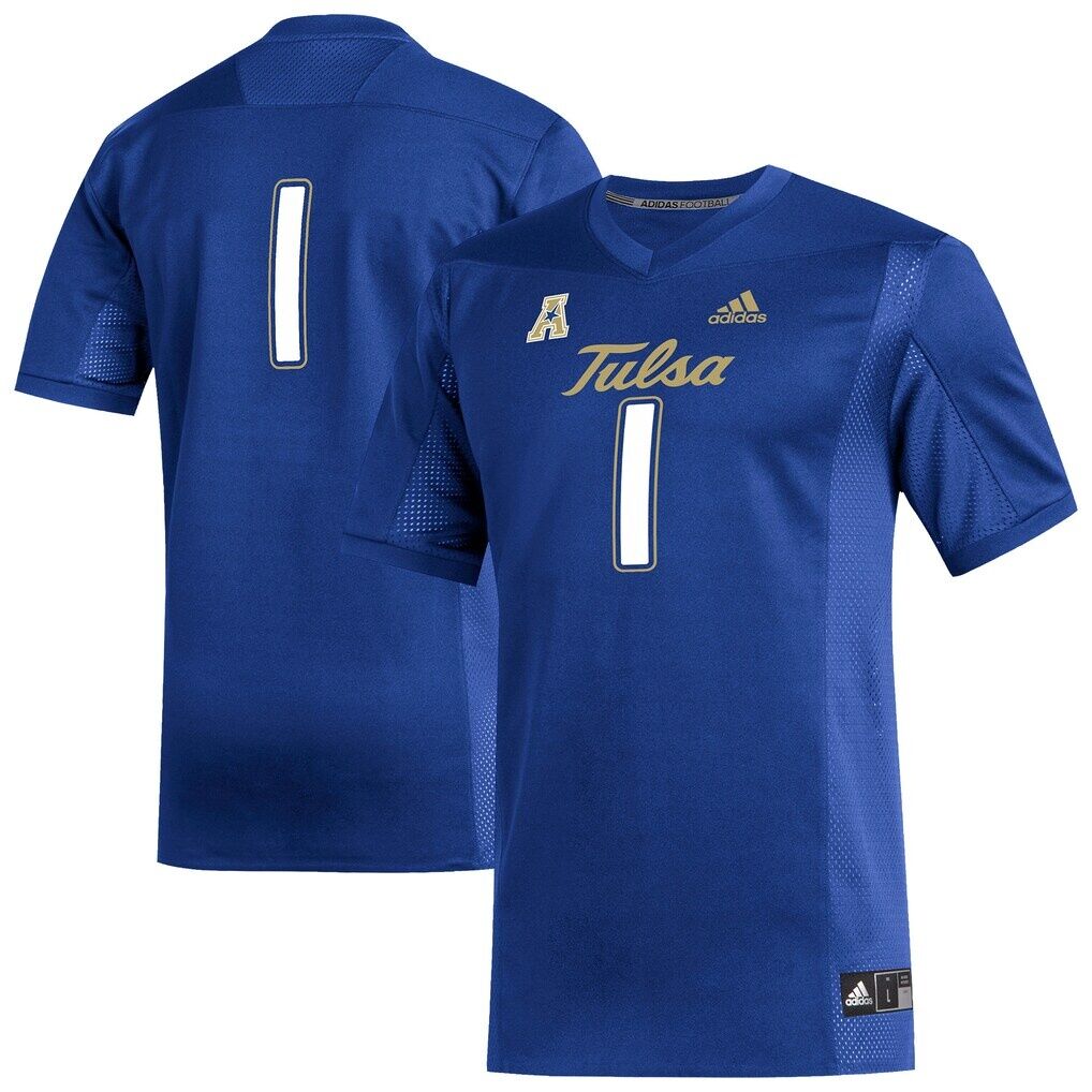 #1 Tulsa Golden Hurricane adidas Replica Football Jersey - Royal