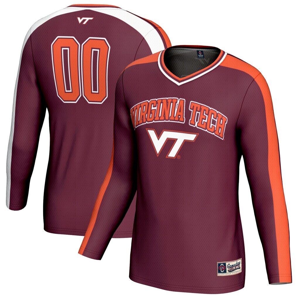 #00 Virginia Tech Hokies GameDay Greats Unisex Lightweight Volleyball Fashion Jersey - Maroon
