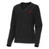 Arkansas Razorbacks Antigua Women's Varsity V-Neck Tri-Blend Pullover Sweatshirt - - Side View