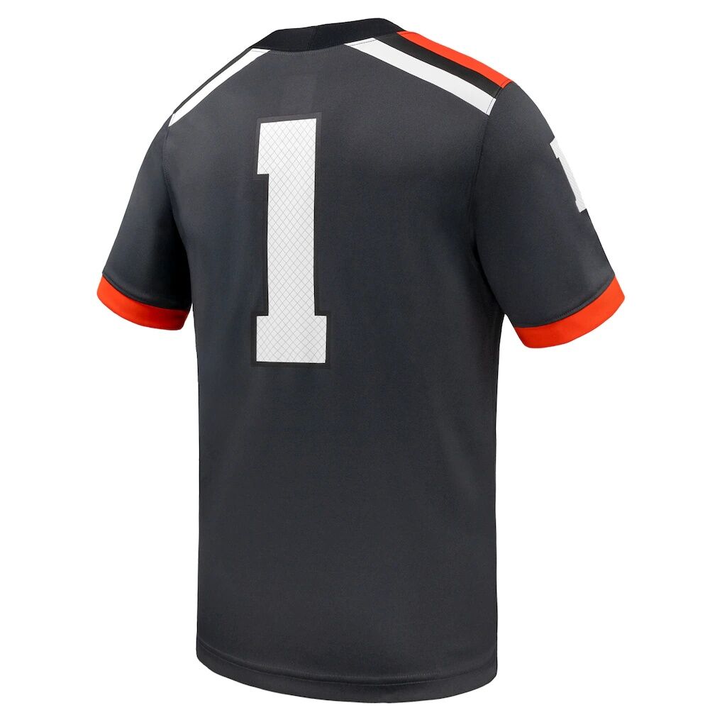 #1 Oregon State Beavers Nike  Game Football Jersey - Anthracite