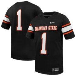 #1 Oklahoma State Cowboys Nike Game Football Jersey - Black - Front View