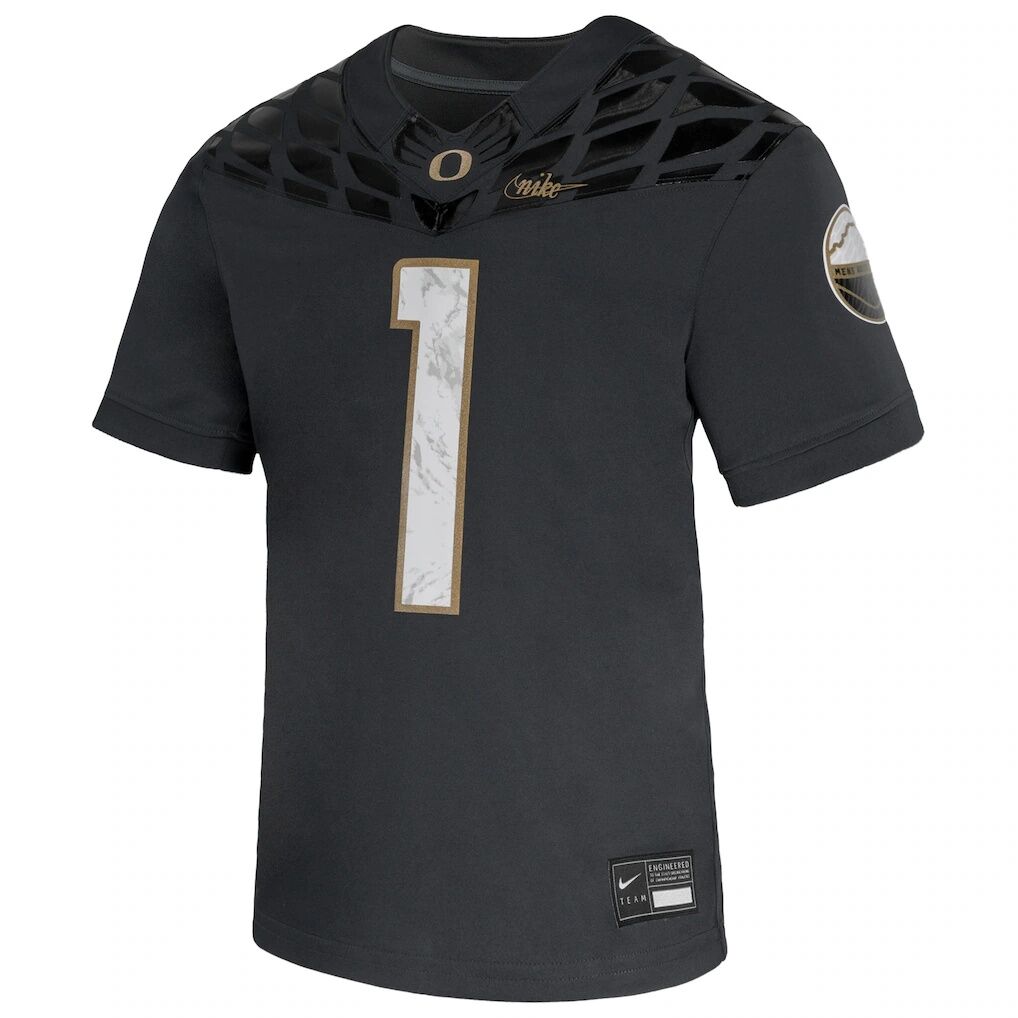 #1 Oregon Ducks Nike Preschool Shoe Duck Vapor Fusion Jersey - Anthracite