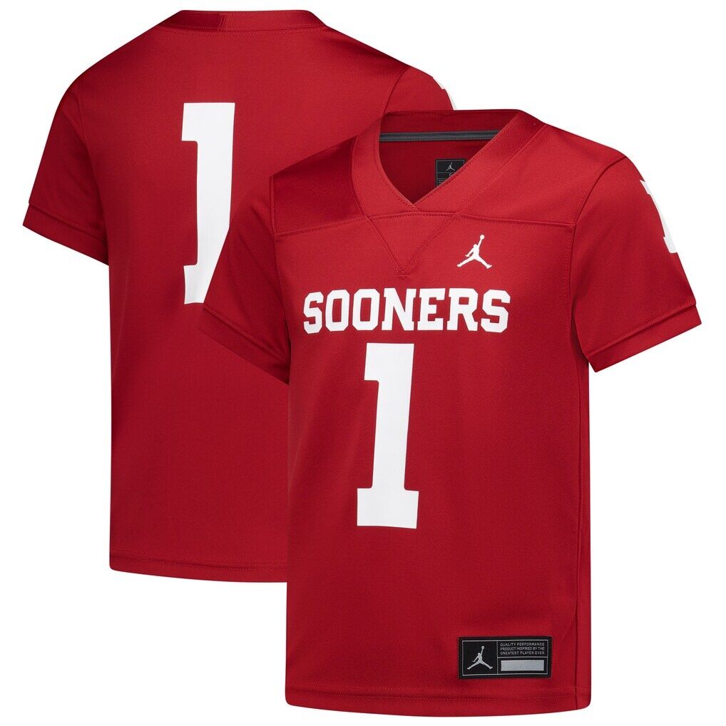 #1 Oklahoma Sooners Jordan Brand Preschool Untouchable Replica Football Jersey