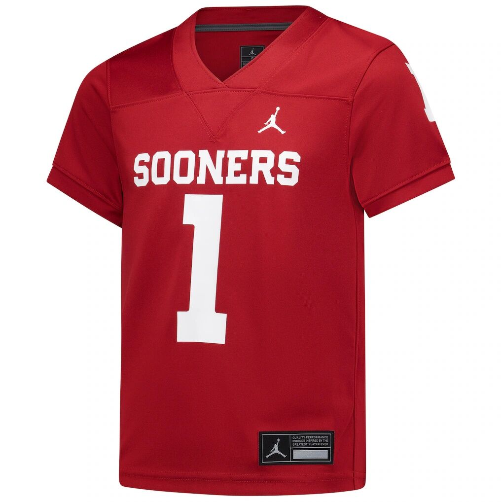 #1 Oklahoma Sooners Jordan Brand Preschool Untouchable Replica Football Jersey