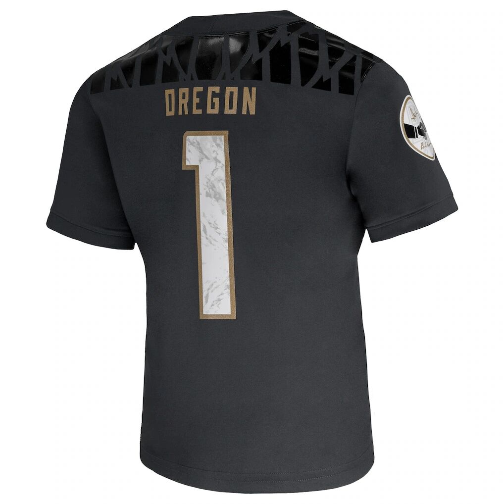 #1 Oregon Ducks Nike Toddler Shoe Duck Vapor Fusion Jersey - Anthracite
