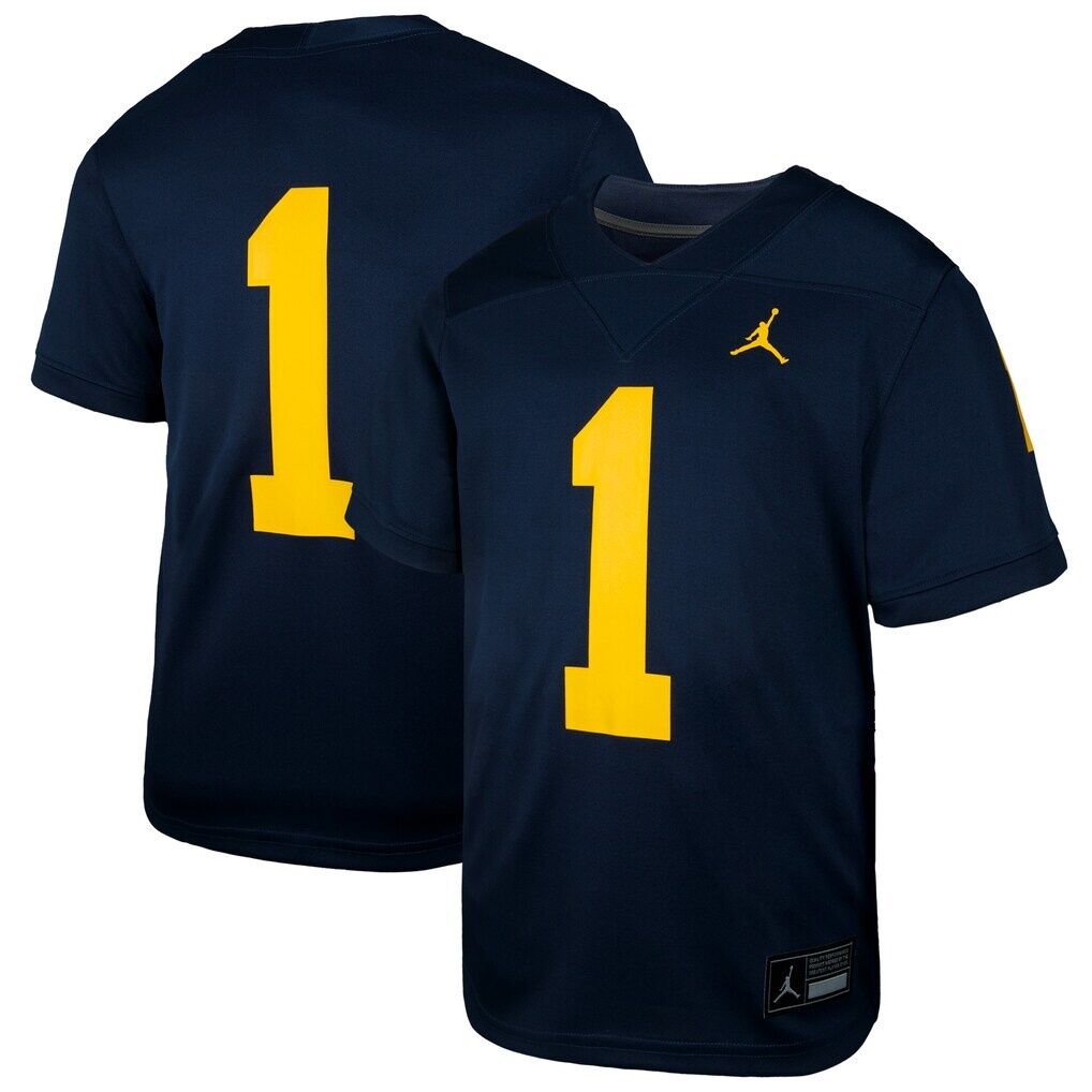 #1 Michigan Wolverines Jordan Brand Toddler Untouchable Replica Game Jersey
