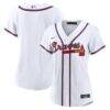 Atlanta Braves Nike Women's Home Replica Jersey - White - Back View