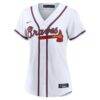 Atlanta Braves Nike Women's Home Replica Jersey - White - Side View