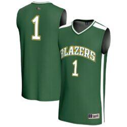 #1 UAB Blazers GameDay Greats Unisex Lightweight Basketball Fashion Jersey - Green - Front View