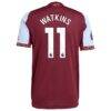 Ollie Watkins Aston Villa adidas 2025/26 Home Authentic Jersey - Red - Detail View