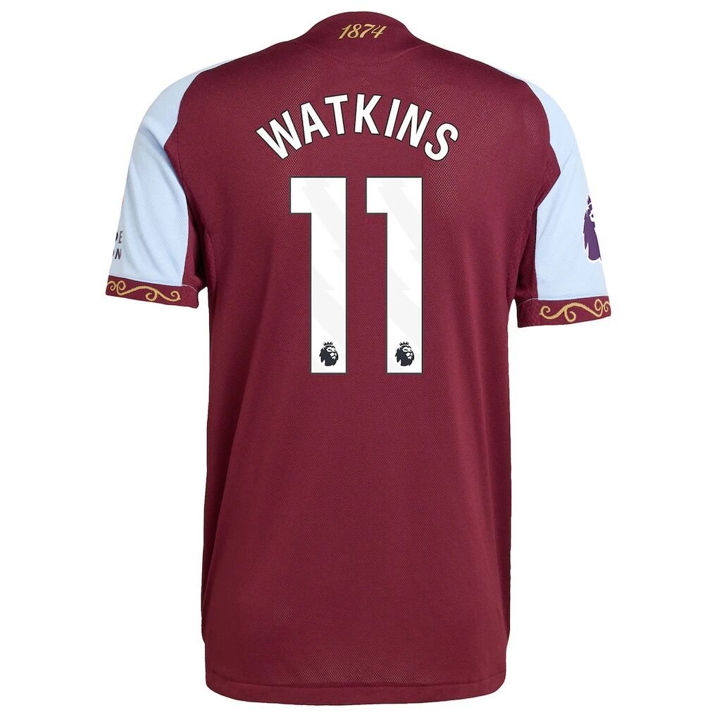 Ollie Watkins Aston Villa adidas 2025/26 Home Authentic Jersey - Claret