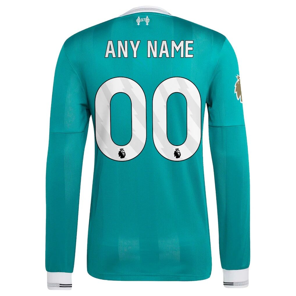 Liverpool adidas 2025/26 Third Authentic Long Sleeve Custom Jersey