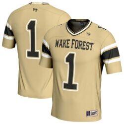 #1 Wake Forest Demon Deacons GameDay Greats Youth Lightweight Football Fashion Jersey - Gold - Front View