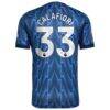 Riccardo Calafiori Arsenal adidas 2025/26 Away Authentic Player Jersey - Blue - Detail View