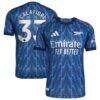 Riccardo Calafiori Arsenal adidas 2025/26 Away Authentic Player Jersey - Blue - Front View