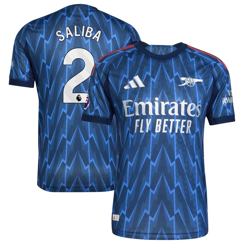 William Saliba Arsenal adidas 2025/26 Away Authentic Player Jersey