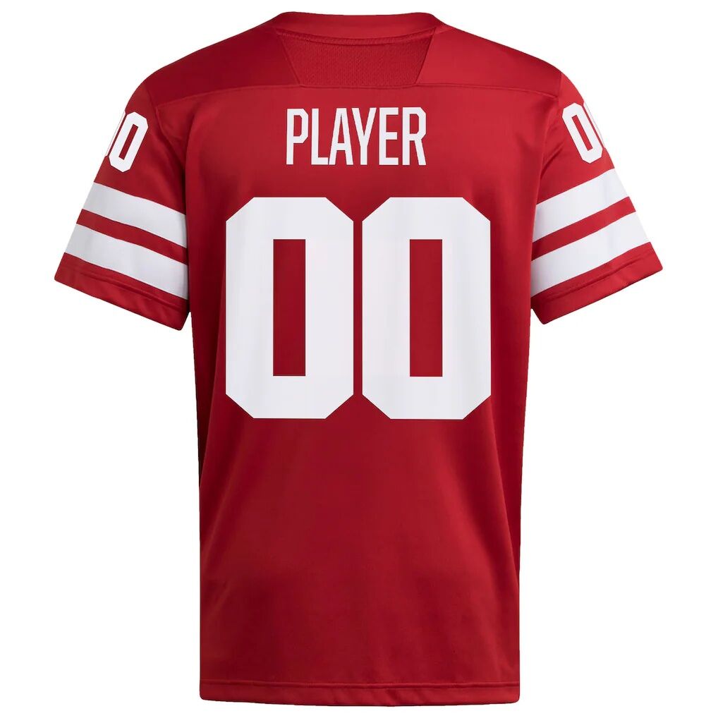 Nebraska Huskers adidas NIL Pick-A-Player Home Premier Football Jersey - Scarlet