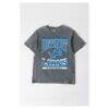 Detroit Lions Gameday Couture Women's Oversized Classic Grind Washed T-Shirt - Gray - Front View