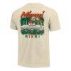 Miami Hurricanes Image One Comfort Colors Hand-Drawn Campus Stack T-Shirt - - Detail View