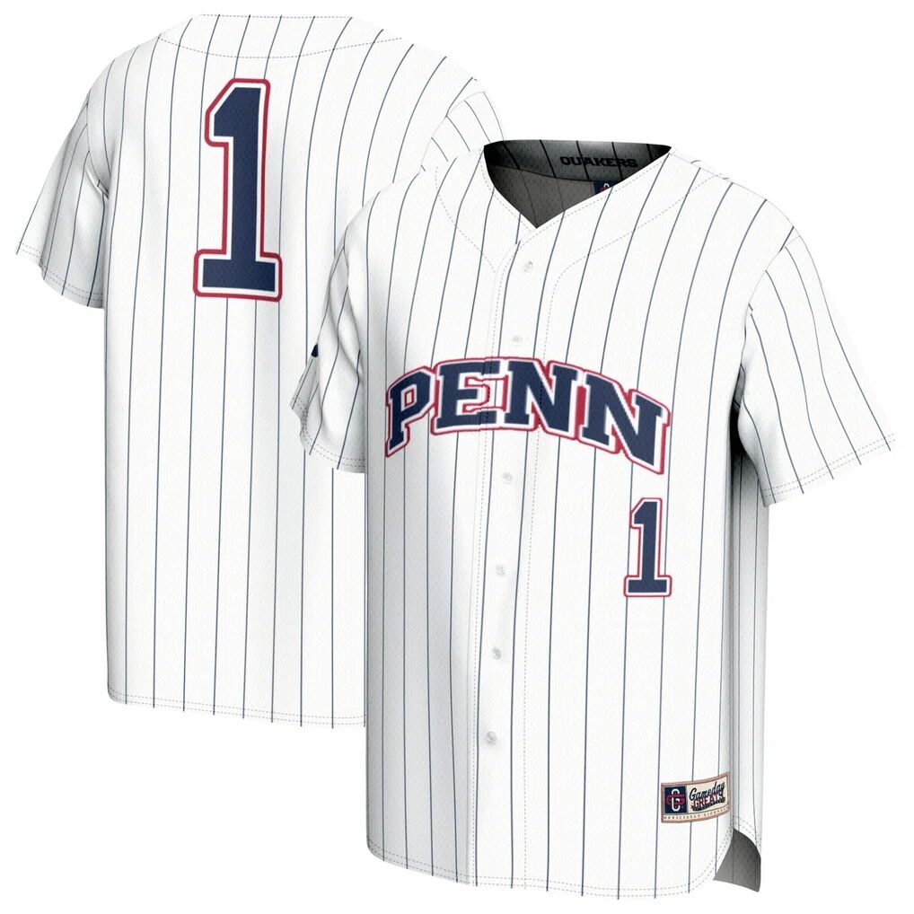 #1 Pennsylvania Quakers GameDay Greats Youth Lightweight Collegiate Baseball Fashion Jersey