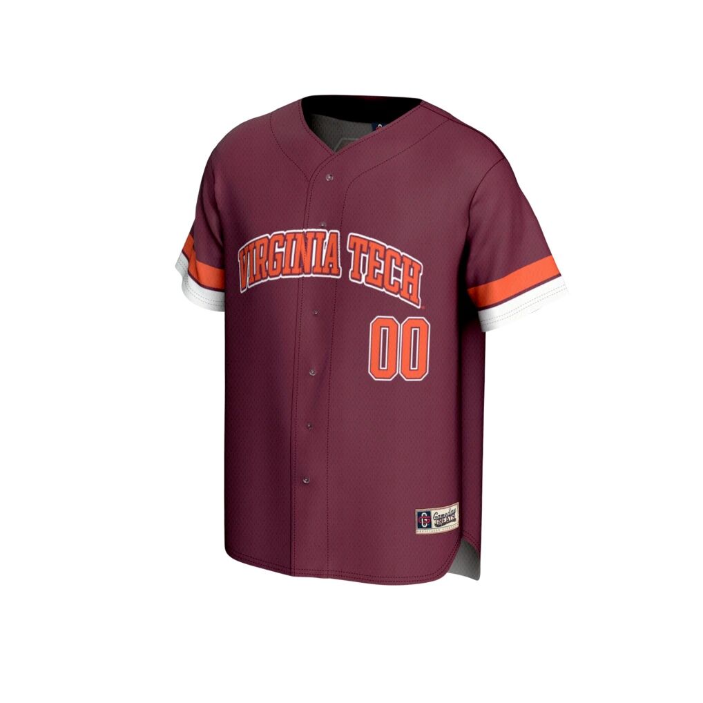 #00 Virginia Tech Hokies GameDay Greats Youth Lightweight Collegiate Baseball Fashion Jersey - Maroon