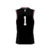 #1 Santa Clara Broncos GameDay Greats Unisex Lightweight Collegiate Basketball Fashion Jersey - Black - Detail View