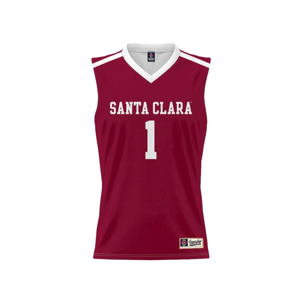 #1 Santa Clara Broncos GameDay Greats Youth Lightweight Collegiate Basketball Fashion Jersey - Maroon
