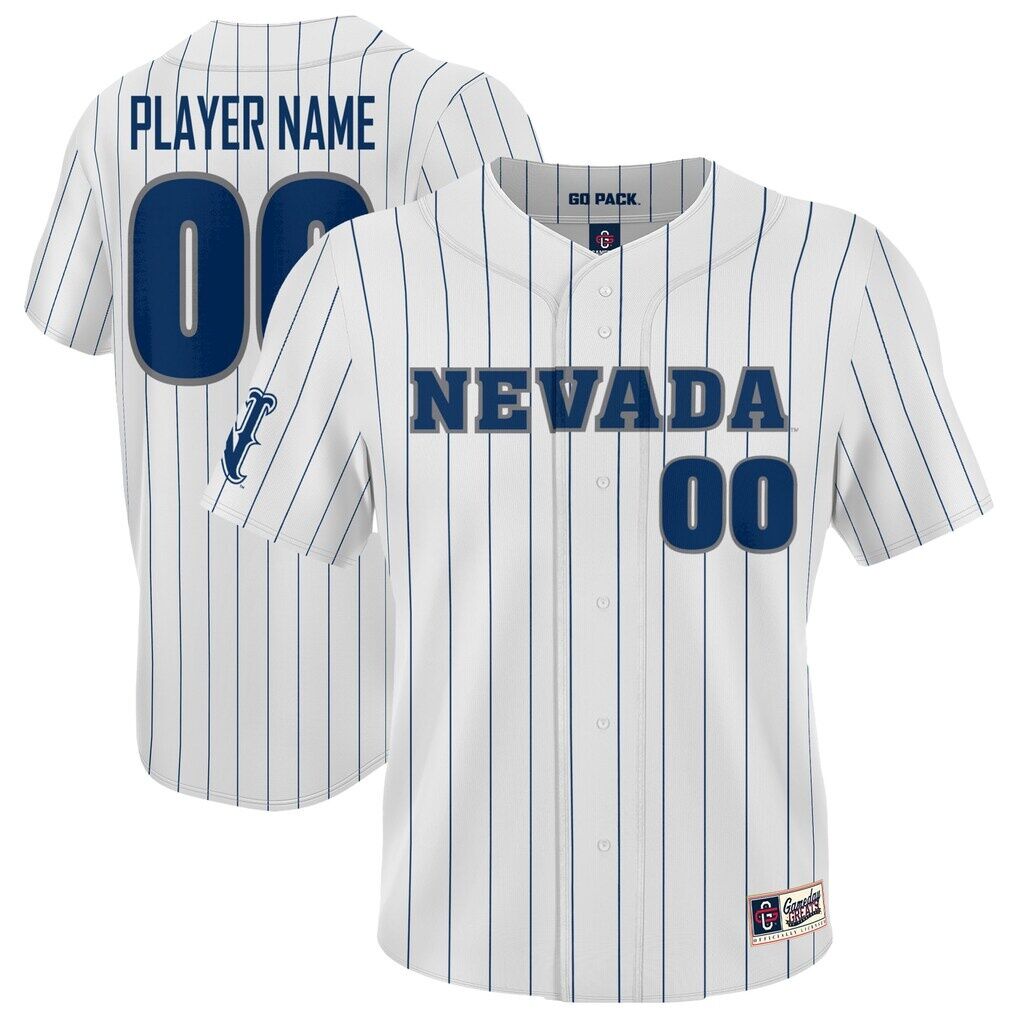 Nevada Wolf Pack GameDay Greats Unisex Lightweight Collegiate Baseball Pinstripe NIL Pick-A-Player Fashion Jersey