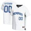 Memphis Tigers GameDay Greats Youth Lightweight Collegiate Baseball Pinstripe NIL Pick-A-Player Fashion Jersey - White - Front View