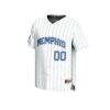 Memphis Tigers GameDay Greats Youth Lightweight Collegiate Baseball Pinstripe NIL Pick-A-Player Fashion Jersey - White - Side View