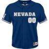 Nevada Wolf Pack GameDay Greats Unisex Lightweight Collegiate Baseball NIL Pick-A-Player Fashion Jersey - Navy - Side View